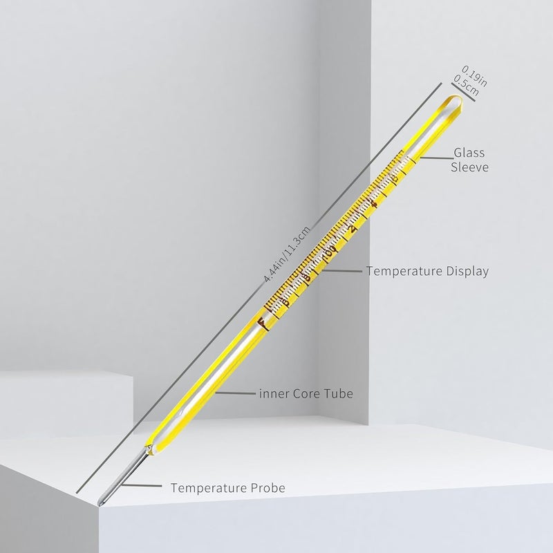 AiBi TECH ℉ & ℃ Oral Thermometer for Adults and Kids 2PCS - Glass Basal Body Thermometer - Rectal Body Thermometer for Baby - Non Digital Infrared Thermometer - Accurate Easy Reading by - Image 3